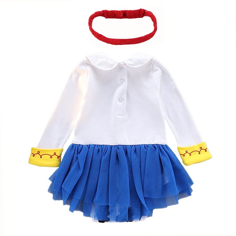 MYRISAM Jessie Costumes for Baby Toddler Girls Princess Birthday Cowgirl Tutu Bodysuit Romper Tutu Dress w/Headband - Image 2
